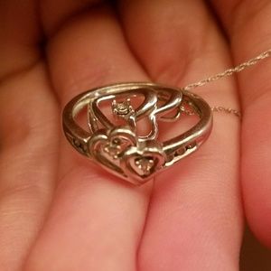 10k Promise Ring Size 7 with Matching Necklace